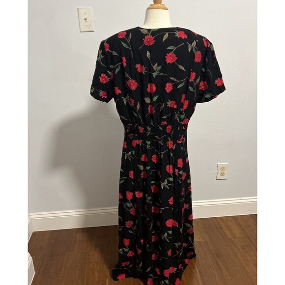 Vintage Betsy Lauren Modest Maxi Dress Womens L Cottage Core Flora Prairie - Picture 4 of 10